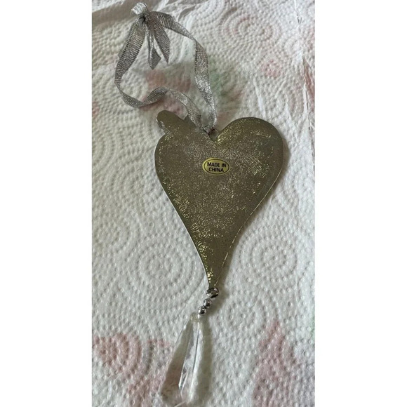 Silver Tone Heart Know That You‎ Are Loved Christmas Ornament Decor - Picture 3 of 3